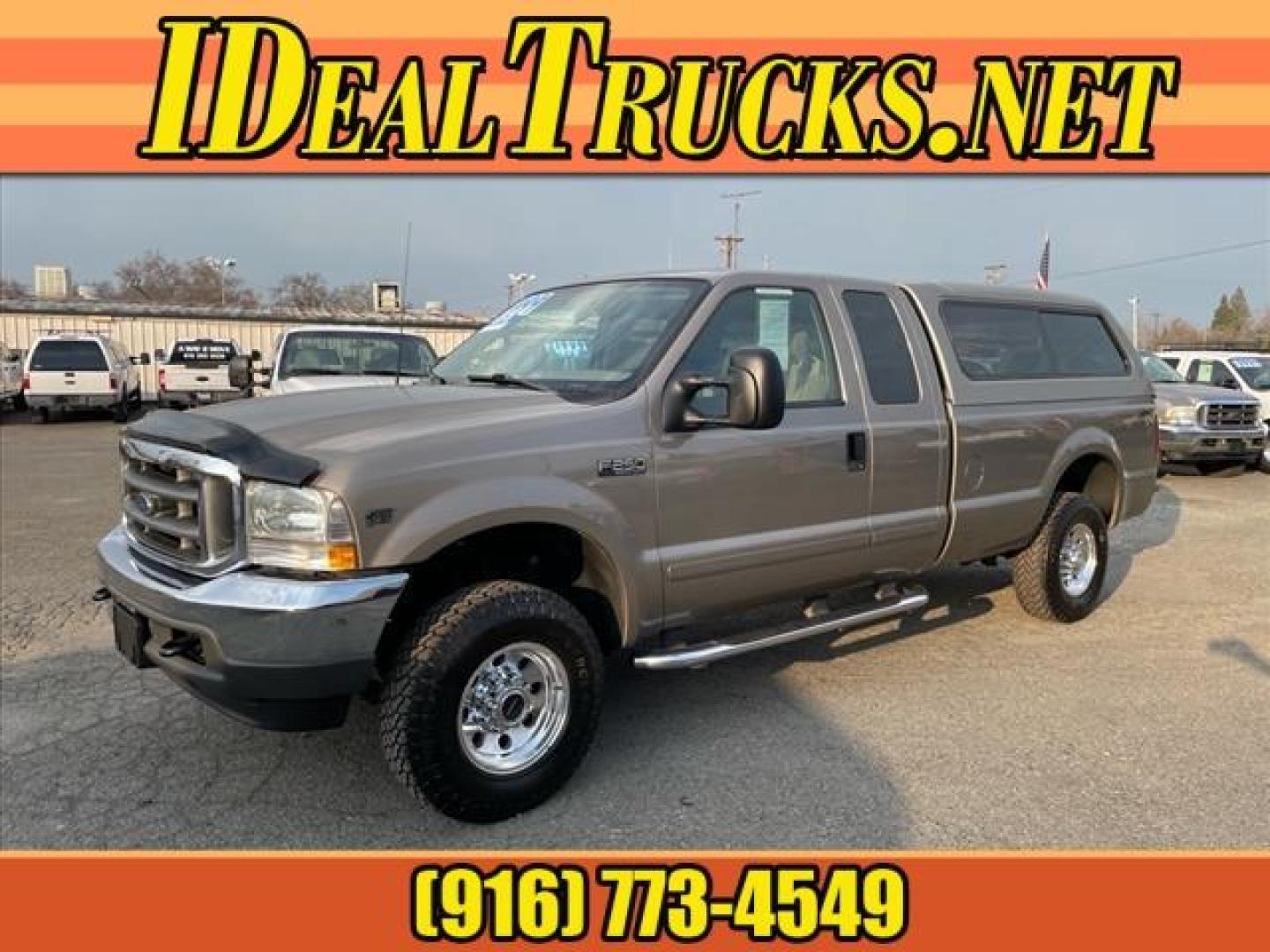 2002 Arizona Beige Clearcoat Metallic Ford F-250 Super Duty XLT (1FTNX21S82E) with an Triton 6.8L V10 310hp 425ft. lbs. Other engine, 4-Speed Automatic transmission, located at 800 Riverside Ave, Roseville, CA, 95678, 916-773-4549 & Toll Free: 866-719-4393, 38.732265, -121.291039 - 4X4 SUPER CAB XLT 88K MILES NEW TIRES ONE OWNER CLEAN CARFAX - Photo#0