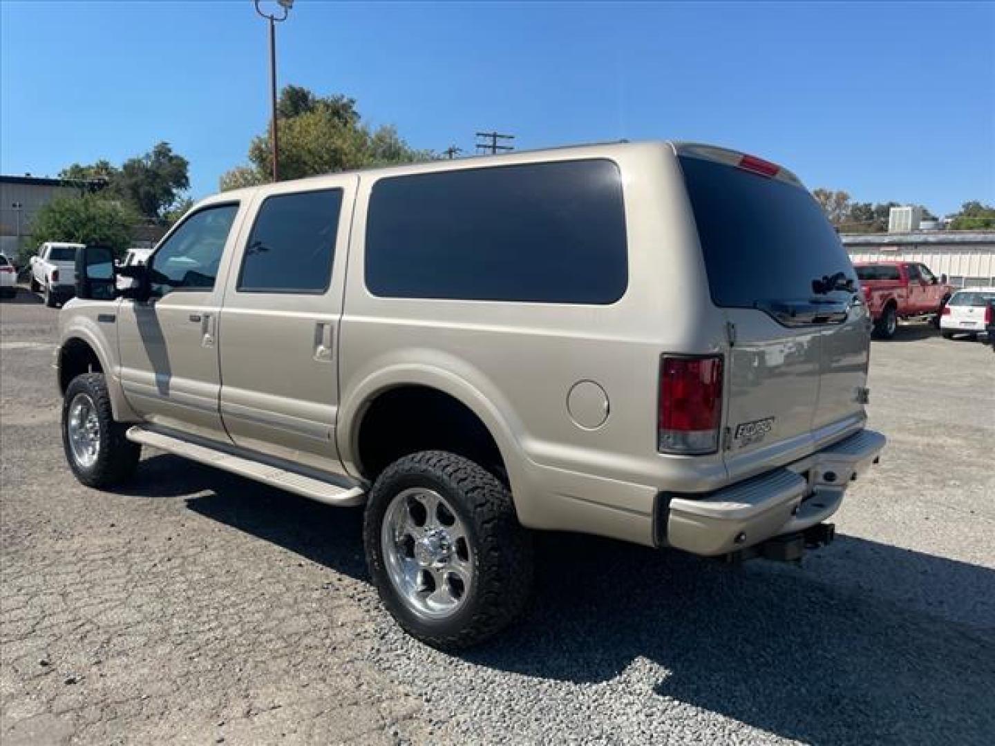 2005 Pueblo Gold Clearcoat Metallic Ford Excursion Limited (1FMSU43P35E) with an 6.0L Power Stroke 6.0L Diesel Turbo V8 325hp 560ft. lbs. Common Rail Direct Injection engine, 5-Speed Automatic transmission, located at 800 Riverside Ave, Roseville, CA, 95678, 916-773-4549 & Toll Free: 866-719-4393, 38.732265, -121.291039 - DIESEL 4X4 LIMITED DVD CLEAN CARFAX - Photo#2