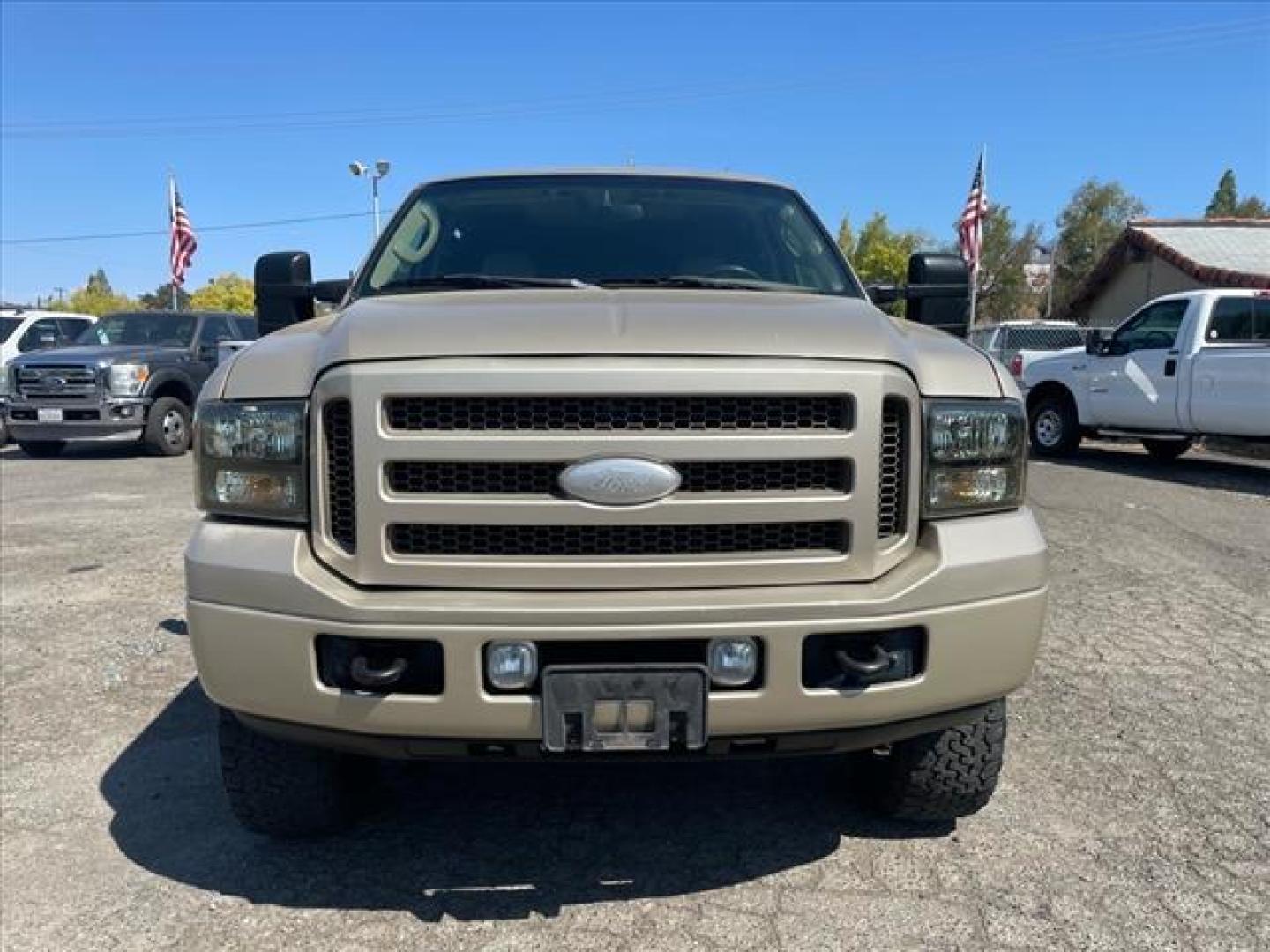 2005 Pueblo Gold Clearcoat Metallic Ford Excursion Limited (1FMSU43P35E) with an 6.0L Power Stroke 6.0L Diesel Turbo V8 325hp 560ft. lbs. Common Rail Direct Injection engine, 5-Speed Automatic transmission, located at 800 Riverside Ave, Roseville, CA, 95678, 916-773-4549 & Toll Free: 866-719-4393, 38.732265, -121.291039 - DIESEL 4X4 LIMITED DVD CLEAN CARFAX - Photo#7