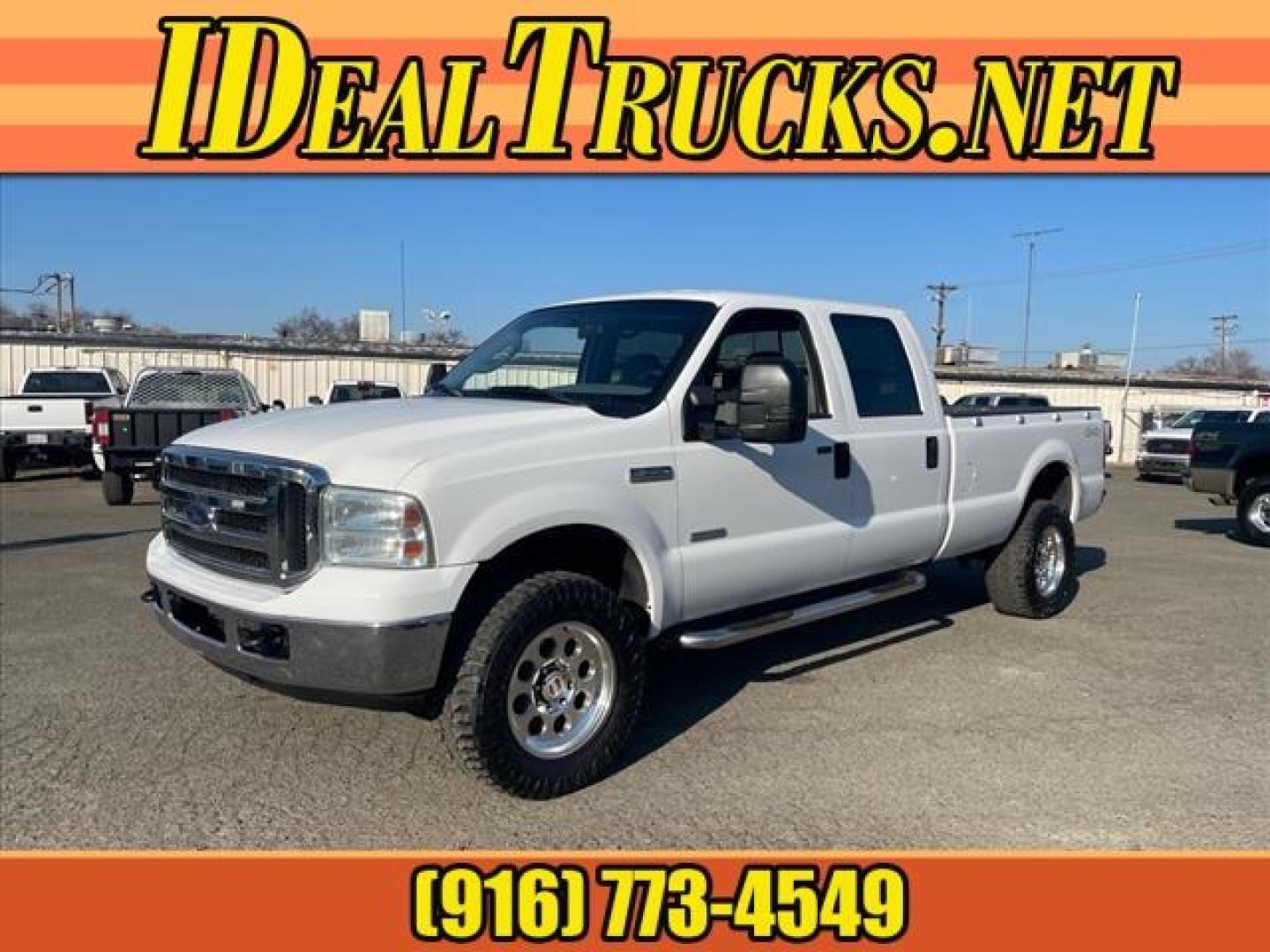 2006 Oxford White Clearcoat Ford F-350 Super Duty XLT (1FTWW31P26E) with an 6.0L Power Stroke 6.0L Diesel Turbo V8 325hp 560ft. lbs. Direct Injection engine, 5-Speed Automatic transmission, located at 800 Riverside Ave, Roseville, CA, 95678, 916-773-4549 & Toll Free: 866-719-4393, 38.732265, -121.291039 - DIESEL CREW CAB 4X4 XLT - Photo#0