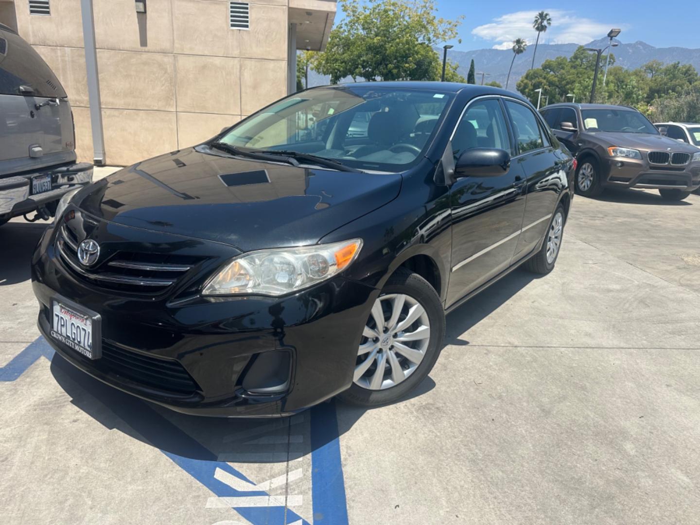 2013 Black /Black Toyota Corolla LE 4-Speed AT (5YFBU4EE0DP) with an 1.8L L4 DOHC 16V engine, 4-Speed Automatic transmission, located at 30 S. Berkeley Avenue, Pasadena, CA, 91107, (626) 248-7567, 34.145447, -118.109398 - Photo#1