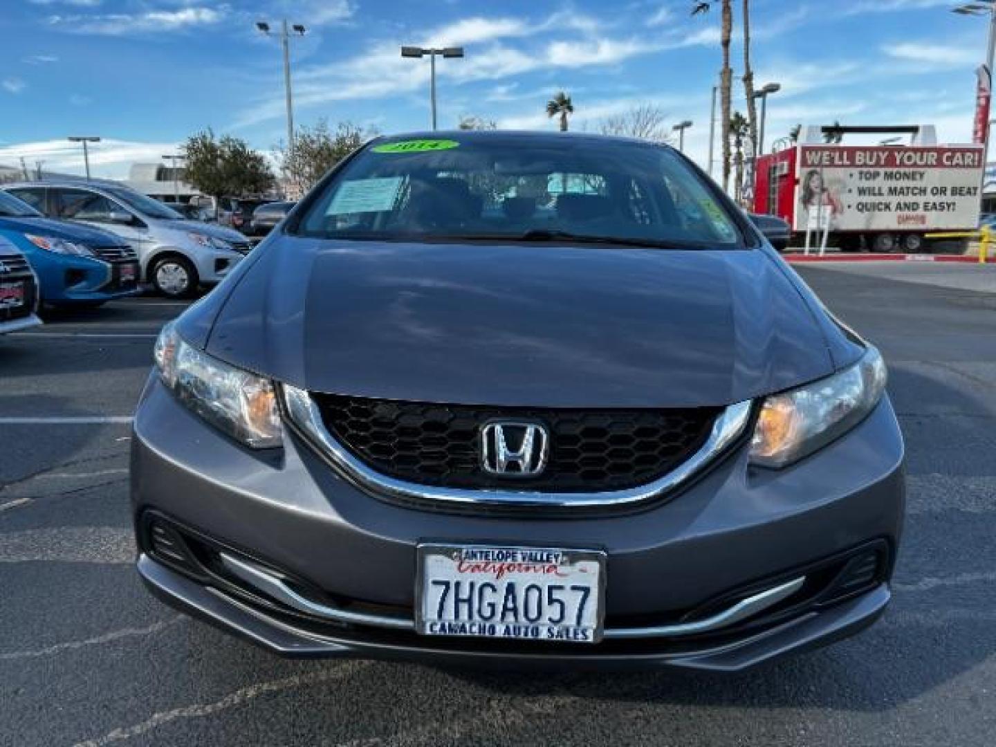 2014 GRAY Honda Civic Sedan (19XFB2F53EE) with an 4-Cyl 1.8 Liter engine, Automatic CVT transmission, located at 412 Auto Vista Drive, Palmdale, 93551, (661) 945-0620, 34.592636, -118.136681 - Photo#1