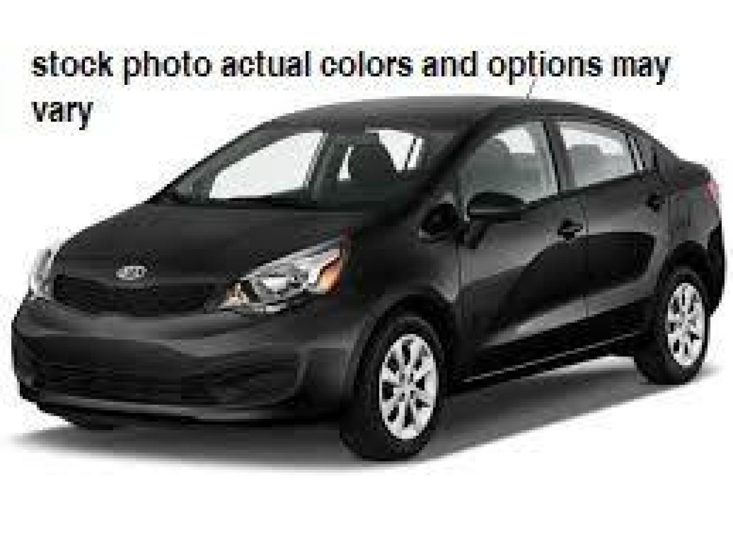 2014 BLACK Kia Rio (KNADM4A37E6) with an 4-Cyl 1.6 Liter engine, Automatic 6-Spd transmission, located at 412 Auto Vista Drive, Palmdale, 93551, (661) 945-0620, 34.592636, -118.136681 - Photo#0