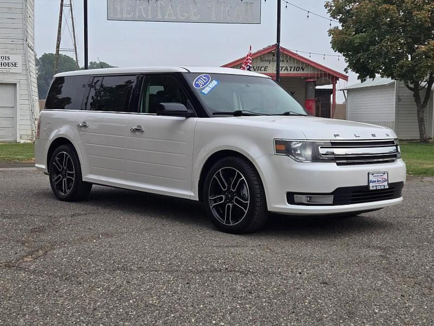 2015 WHITE Ford Flex (2FMGK5C83FB) with an V6 3.5 Liter engine, Automatic 6-Spd w/SelectShift transmission, located at 246 E Walker St., Orland, 95963, (530) 865-5800, 39.747589, -122.178398 - Photo#0