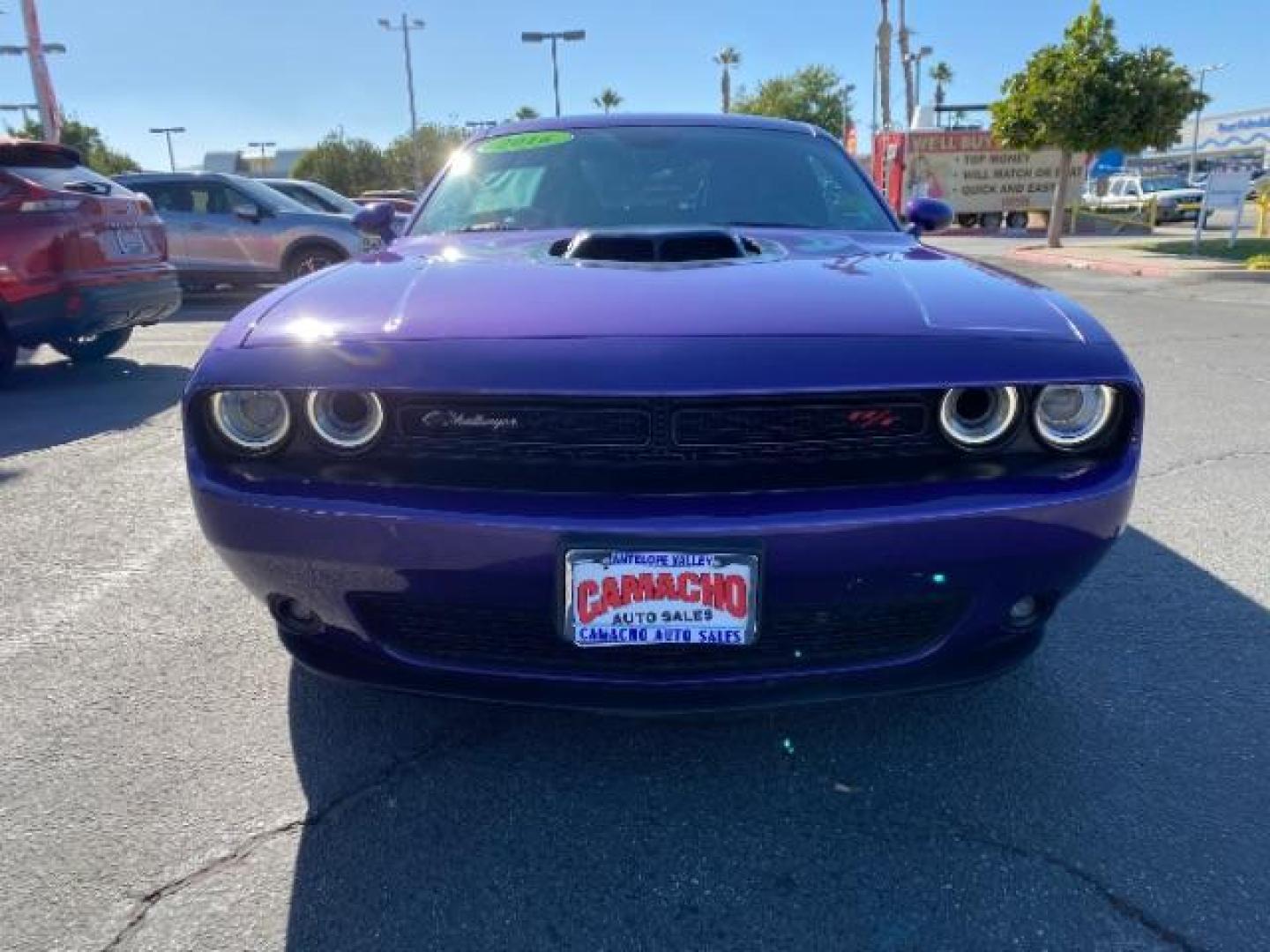 2016 PURPLE Dodge Challenger (2C3CDZBT0GH) with an V8 HEMI MDS 5.7 Liter engine, Automatic 8-Spd transmission, located at 412 Auto Vista Drive, Palmdale, 93551, (661) 945-0620, 34.592636, -118.136681 - Photo#1