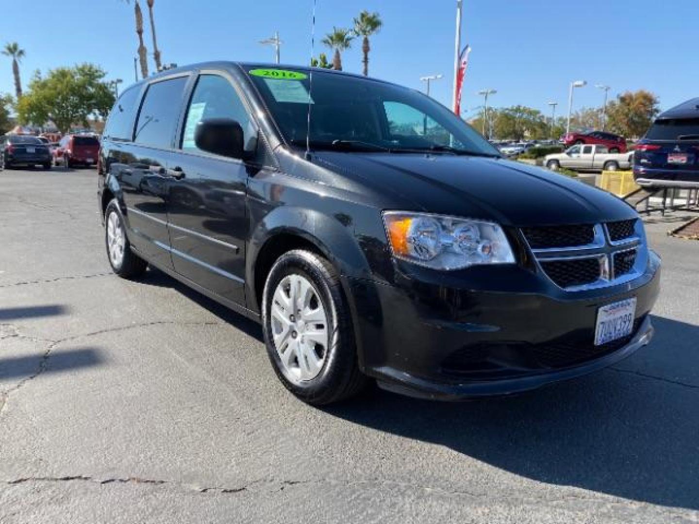 2016 BLACK Dodge Grand Caravan (2C4RDGBG5GR) with an V6 Flex Fuel 3.6 Liter engine, Automatic 6-Spd transmission, located at 412 Auto Vista Drive, Palmdale, 93551, (661) 945-0620, 34.592636, -118.136681 - Photo#1