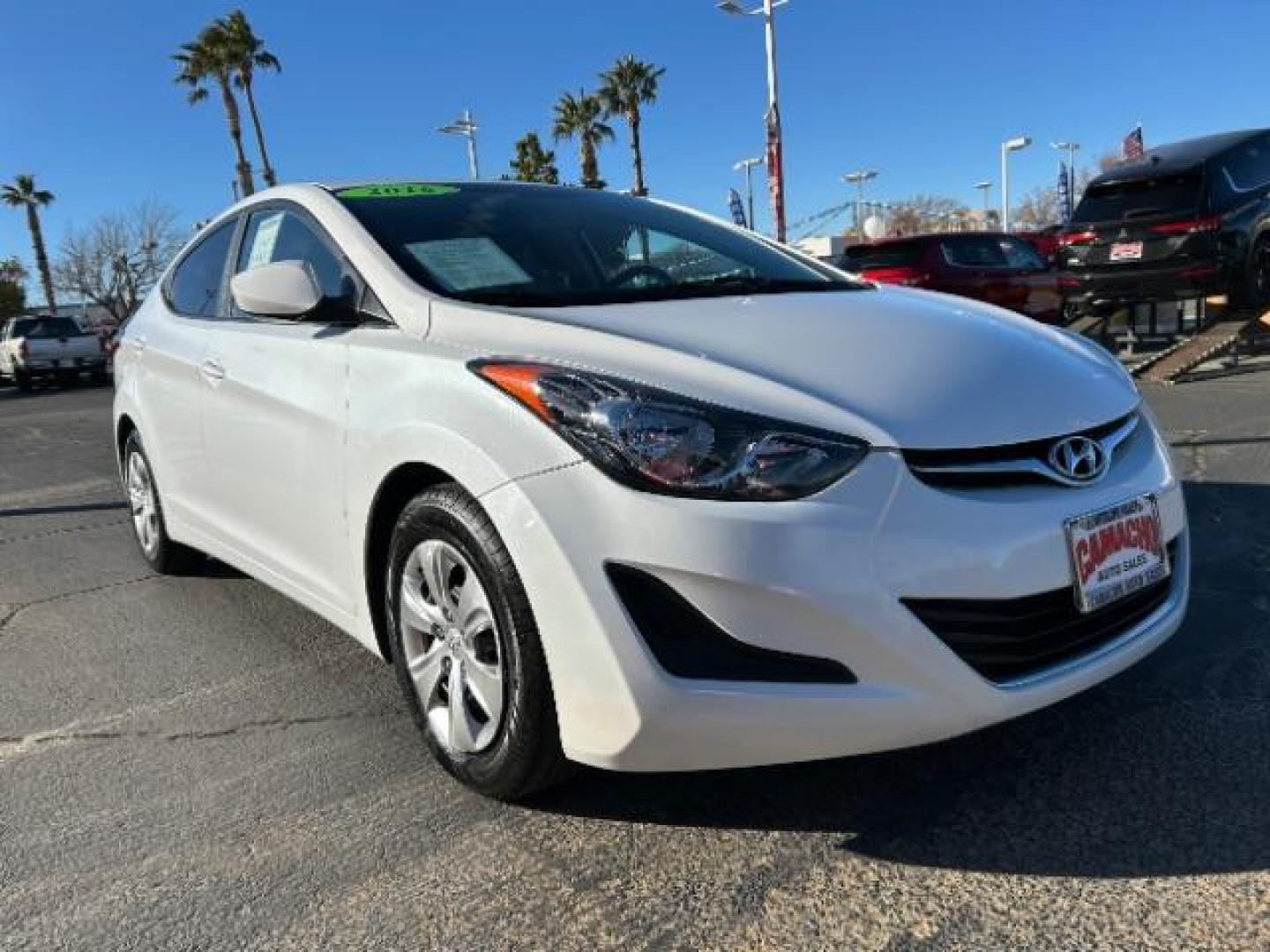 2016 WHITE Hyundai Elantra (5NPDH4AE3GH) with an 4-Cyl 1.8 Liter engine, Auto 6-Spd Shiftronic transmission, located at 412 Auto Vista Drive, Palmdale, 93551, (661) 945-0620, 34.592636, -118.136681 - Photo#0