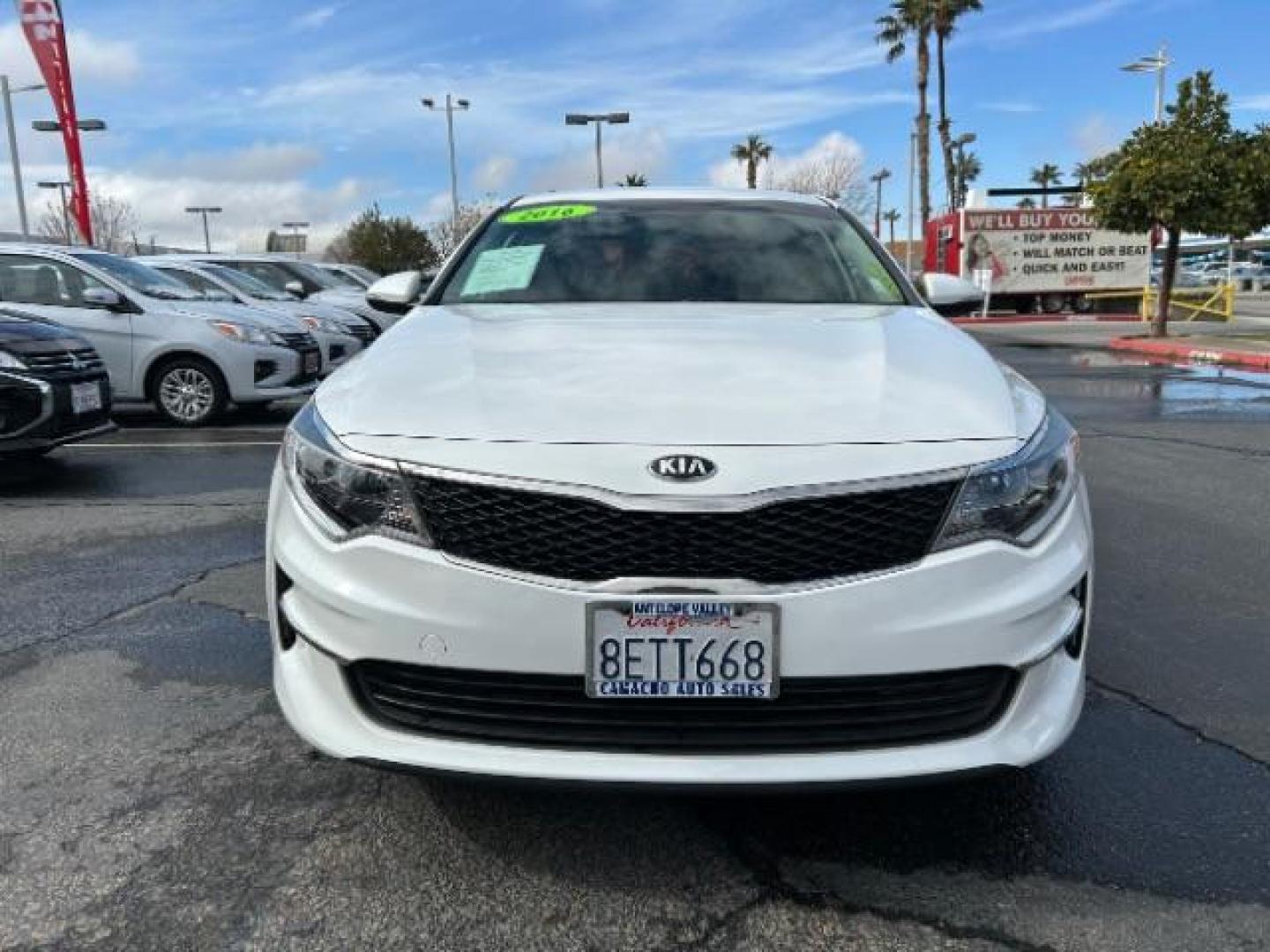 2016 WHITE Kia Optima (KNAGT4L33G5) with an 4-Cyl 2.4 Liter engine, Auto 6-Spd Sportmatic transmission, located at 412 Auto Vista Drive, Palmdale, 93551, (661) 945-0620, 34.592636, -118.136681 - Photo#1