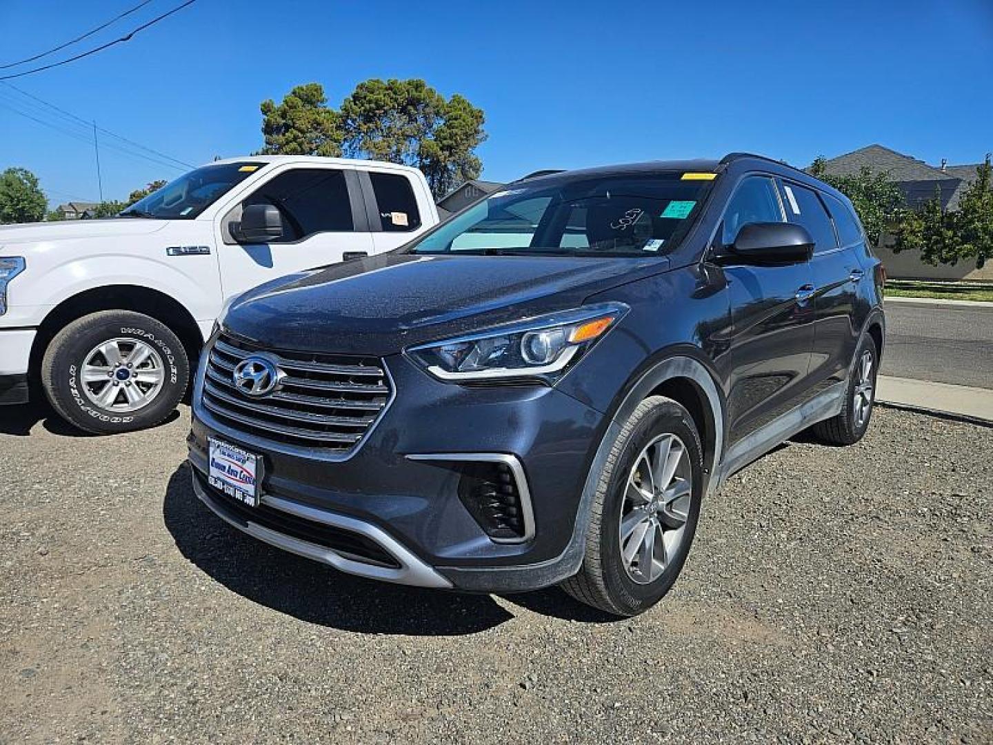 2017 BLUE /GRAY Hyundai Santa Fe (KM8SM4HF4HU) with an V6 GDI 3.3 Liter engine, Auto 6-Spd Shiftronic transmission, located at 246 E Walker St., Orland, 95963, (530) 865-5800, 39.747589, -122.178398 - Photo#0