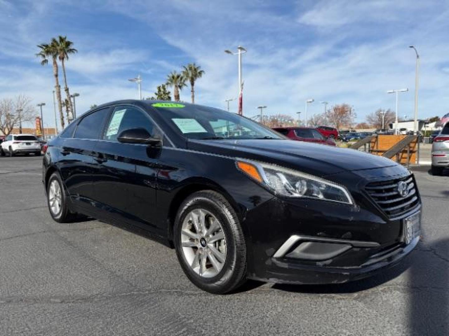 2017 BLACK Hyundai Sonata (5NPE24AF6HH) with an 4-Cyl 2.4 Liter engine, Auto 6-Spd Shiftronic transmission, located at 412 Auto Vista Drive, Palmdale, 93551, (661) 945-0620, 34.592636, -118.136681 - Photo#0