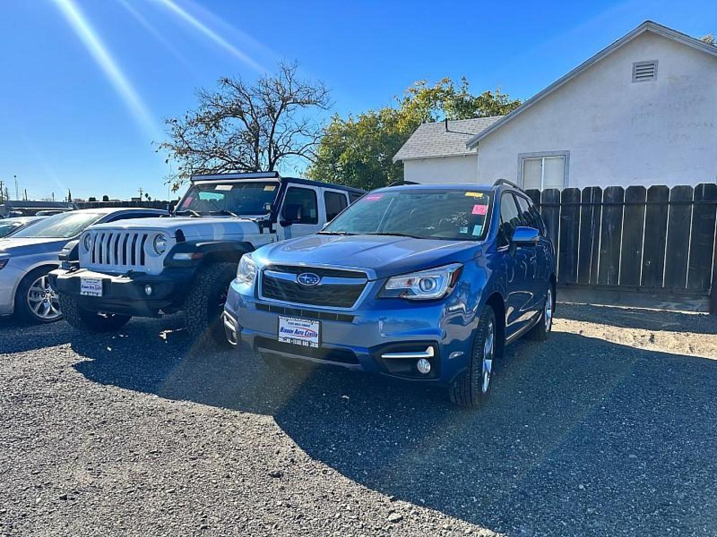 2017 BLUE Subaru Forester (JF2SJAWC2HH) with an 4-Cyl PZEV 2.5 Liter engine, Auto CVT Lineartronic transmission, located at 246 E Walker St., Orland, 95963, (530) 865-5800, 39.747589, -122.178398 - Photo#0