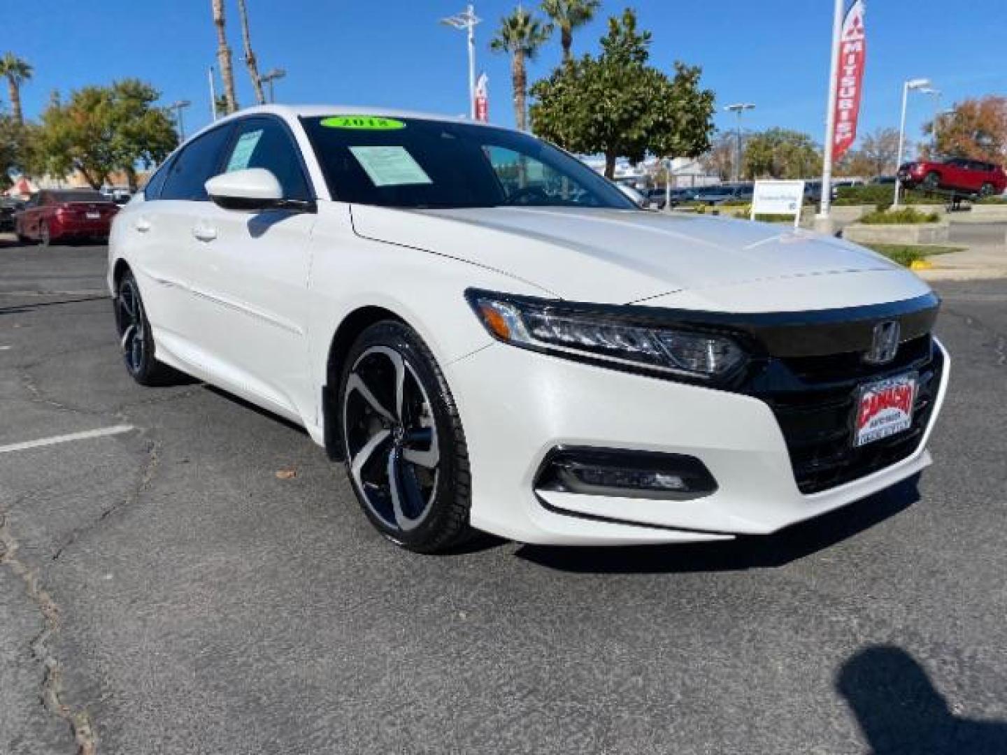 2018 WHITE Honda Accord Sedan (1HGCV1F31JA) with an 4-Cyl i-VTEC Turbo 1.5 Liter engine, Auto CVT w/Sport Mode transmission, located at 412 Auto Vista Drive, Palmdale, 93551, (661) 945-0620, 34.592636, -118.136681 - Photo#0