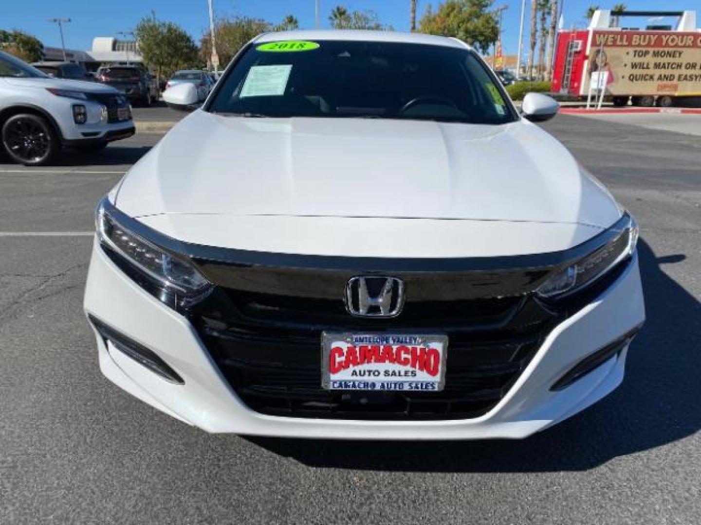 2018 WHITE Honda Accord Sedan (1HGCV1F31JA) with an 4-Cyl i-VTEC Turbo 1.5 Liter engine, Auto CVT w/Sport Mode transmission, located at 412 Auto Vista Drive, Palmdale, 93551, (661) 945-0620, 34.592636, -118.136681 - Photo#1