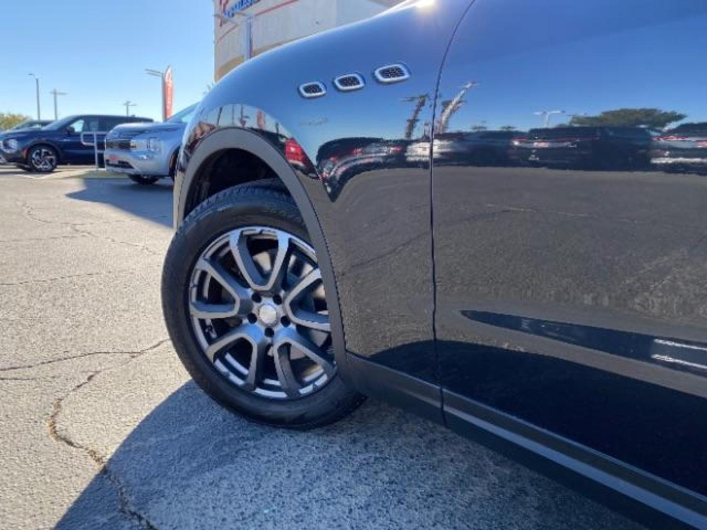 2018 BLACK Maserati Levante (ZN661XUA8JX) with an V6 Twin Turbo 3.0 Liter engine, Automatic 8-Spd w/Manual Mode transmission, located at 412 Auto Vista Drive, Palmdale, 93551, (661) 945-0620, 34.592636, -118.136681 - Photo#9