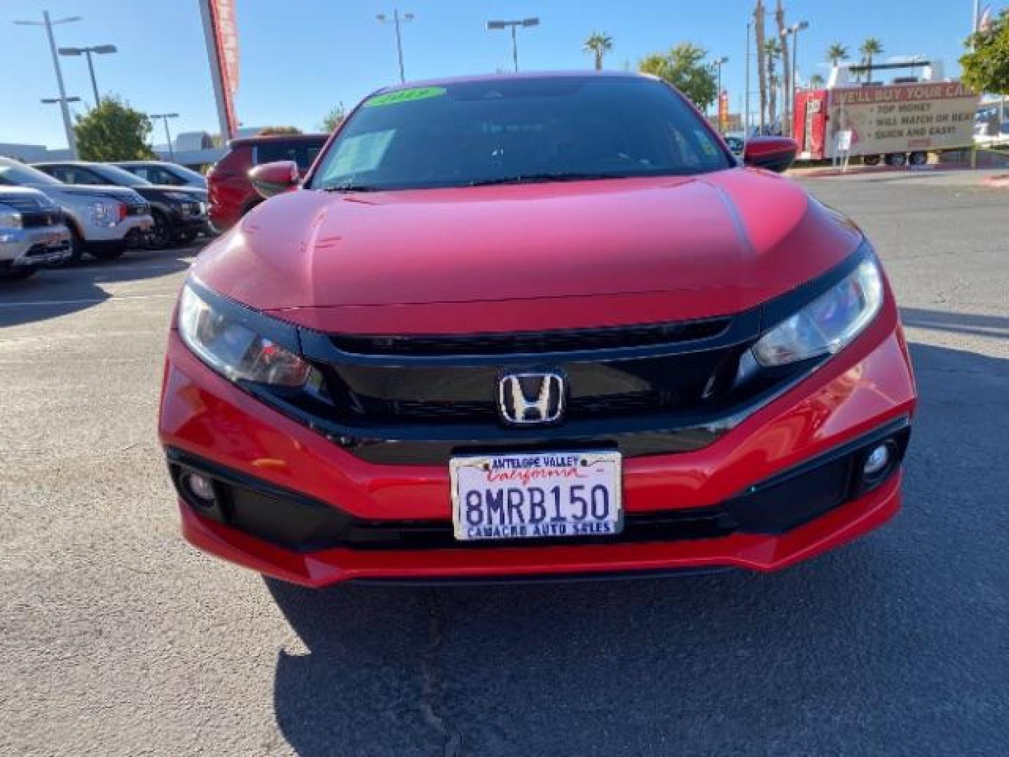 2019 RED Honda Civic Sedan (2HGFC2E87KH) with an 4-Cyl 2 Liter engine, Manual 6-Spd transmission, located at 412 Auto Vista Drive, Palmdale, 93551, (661) 945-0620, 34.592636, -118.136681 - Photo#1