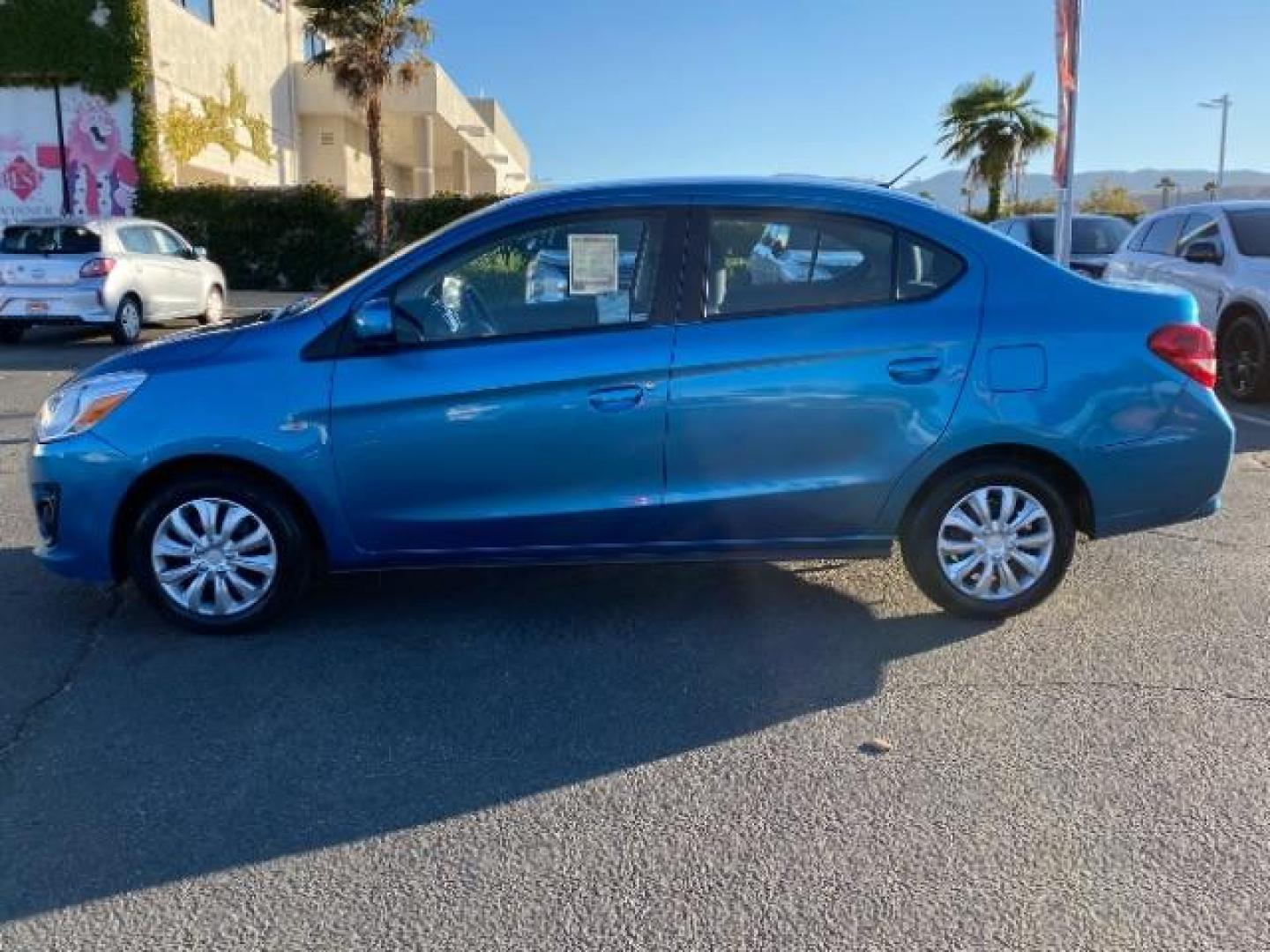 2019 BLUE Mitsubishi Mirage G4 (ML32F3FJ6KH) with an 3-Cyl 1.2 Liter engine, Automatic CVT transmission, located at 412 Auto Vista Drive, Palmdale, 93551, (661) 945-0620, 34.592636, -118.136681 - Photo#3