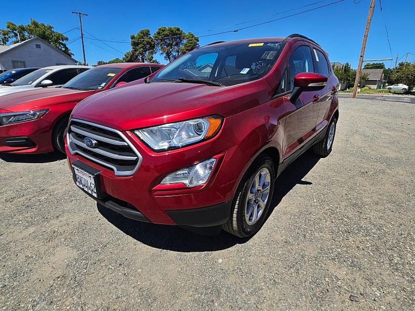 2020 MAROON Ford EcoSport (MAJ3S2GE6LC) with an 3-Cyl EcoBoost Turbo 1.0 Liter engine, Automatic 6-Spd w/SelectShift transmission, located at 246 E Walker St., Orland, 95963, (530) 865-5800, 39.747589, -122.178398 - Photo#0