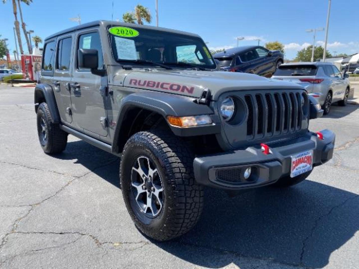 2020 GRAY Jeep Wrangler Unlimited (1C4HJXFN1LW) with an 4-Cyl Turbo 2.0 Liter engine, Automatic transmission, located at 412 Auto Vista Drive, Palmdale, 93551, (661) 945-0620, 34.592636, -118.136681 - Photo#0