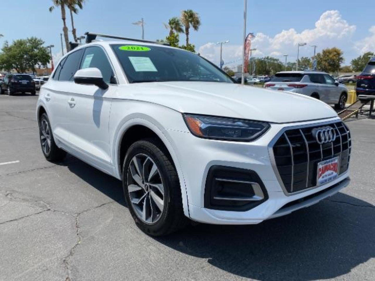 2021 BLACK Audi Q5 (WA1BAAFY2M2) with an 4-Cyl Turbo 2.0L Hybrid engine, Automatic 7-Spd w/Dual-Clutch and S tronic transmission, located at 412 Auto Vista Drive, Palmdale, 93551, (661) 945-0620, 34.592636, -118.136681 - Photo#0