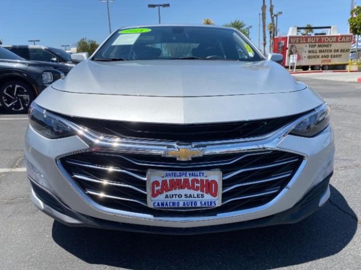 2021 SILVER Chevrolet Malibu (1G1ZD5ST3MF) with an 4-Cyl Turbo 1.5 Liter engine, Automatic CVT transmission, located at 412 Auto Vista Drive, Palmdale, 93551, (661) 945-0620, 34.592636, -118.136681 - Photo#2