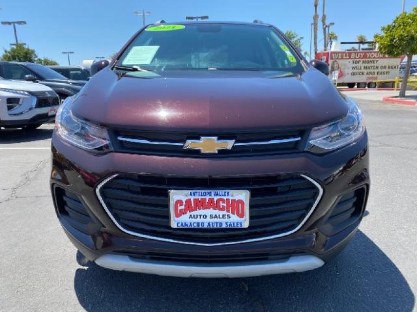 2021 MAROON Chevrolet Trax (KL7CJLSM4MB) with an 4-Cyl 1.4 Liter engine, Automatic 6-Spd transmission, located at 412 Auto Vista Drive, Palmdale, 93551, (661) 945-0620, 34.592636, -118.136681 - Photo#2