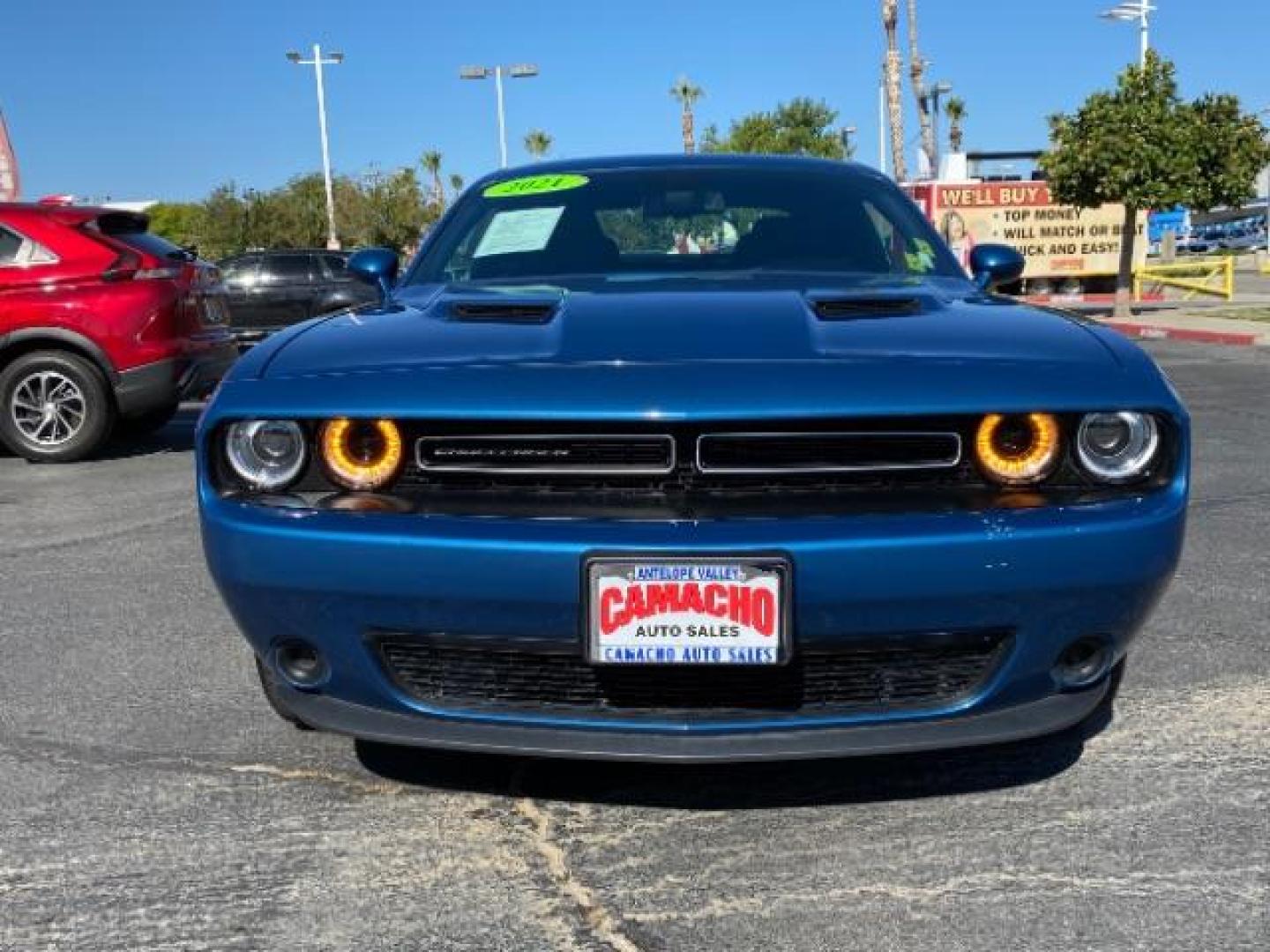 2021 BLUE Dodge Challenger (2C3CDZAG7MH) with an V6 3.6 Liter engine, Automatic 8-Spd transmission, located at 412 Auto Vista Drive, Palmdale, 93551, (661) 945-0620, 34.592636, -118.136681 - Photo#1