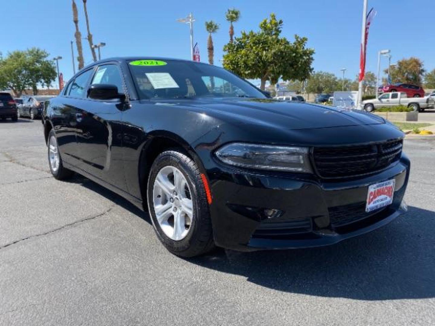 2021 BLACK Dodge Charger (2C3CDXBG4MH) with an V6 3.6 Liter engine, Automatic 8-Spd w/AutoStick transmission, located at 412 Auto Vista Drive, Palmdale, 93551, (661) 945-0620, 34.592636, -118.136681 - Photo#1