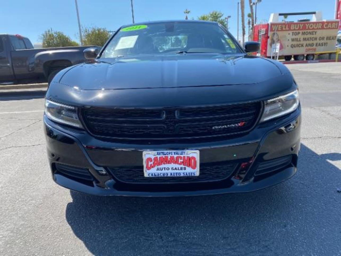 2021 BLACK Dodge Charger (2C3CDXBG4MH) with an V6 3.6 Liter engine, Automatic 8-Spd w/AutoStick transmission, located at 412 Auto Vista Drive, Palmdale, 93551, (661) 945-0620, 34.592636, -118.136681 - Photo#2