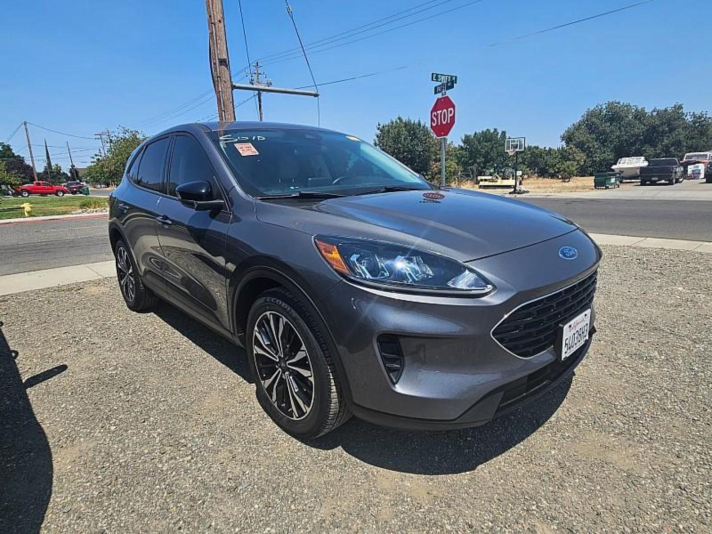 2021 GRAY Ford Escape (1FMCU0G68MU) with an 3-Cyl EcoBoost Turbo 1.5 Liter engine, Automatic 8-Spd transmission, located at 246 E Walker St., Orland, 95963, (530) 865-5800, 39.747589, -122.178398 - Photo#1