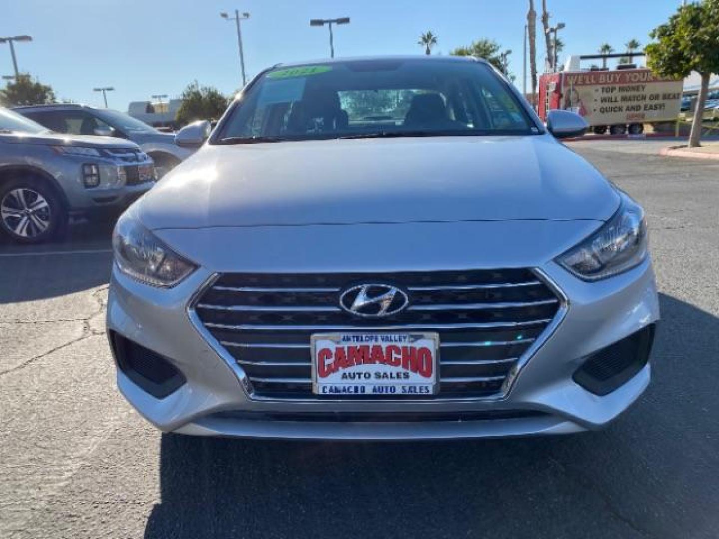 2021 GRAY Hyundai Accent (3KPC24A6XME) with an 4-Cyl 1.6 Liter engine, Automatic IVT w/Shiftronic transmission, located at 412 Auto Vista Drive, Palmdale, 93551, (661) 945-0620, 34.592636, -118.136681 - Photo#2