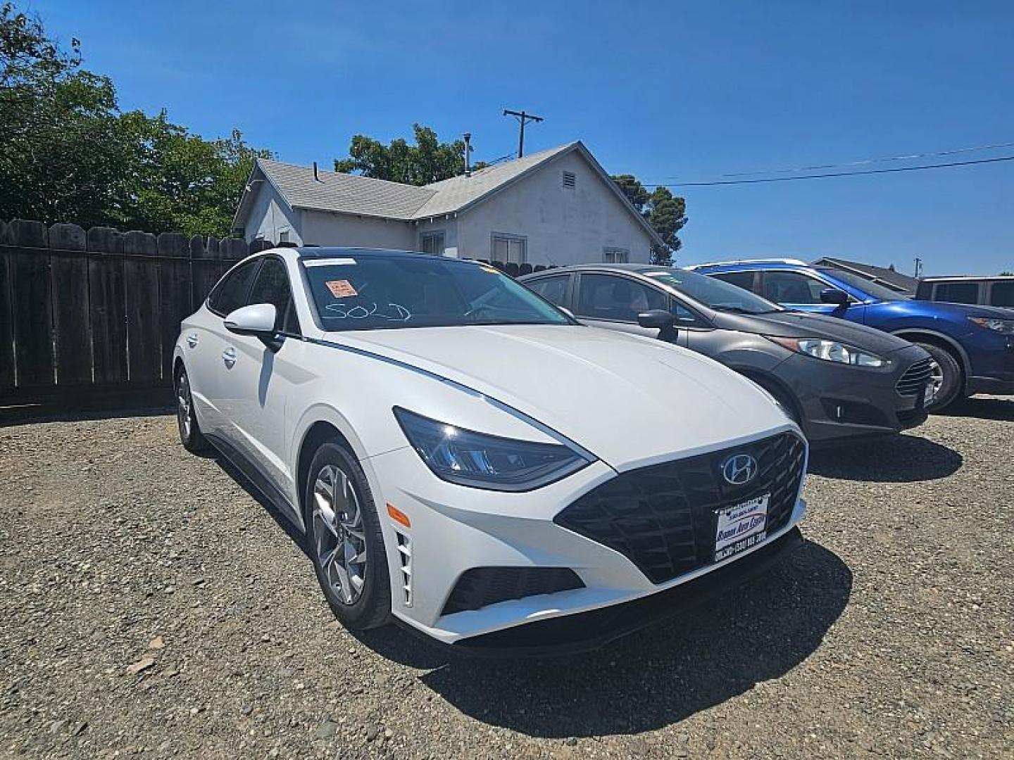 2021 WHITE Hyundai Sonata (KMHL14JA9MA) with an 4-Cyl 2.5 Liter engine, Automatic 8-Spd w/Overdrive and Shiftronic transmission, located at 246 E Walker St., Orland, 95963, (530) 865-5800, 39.747589, -122.178398 - Photo#1