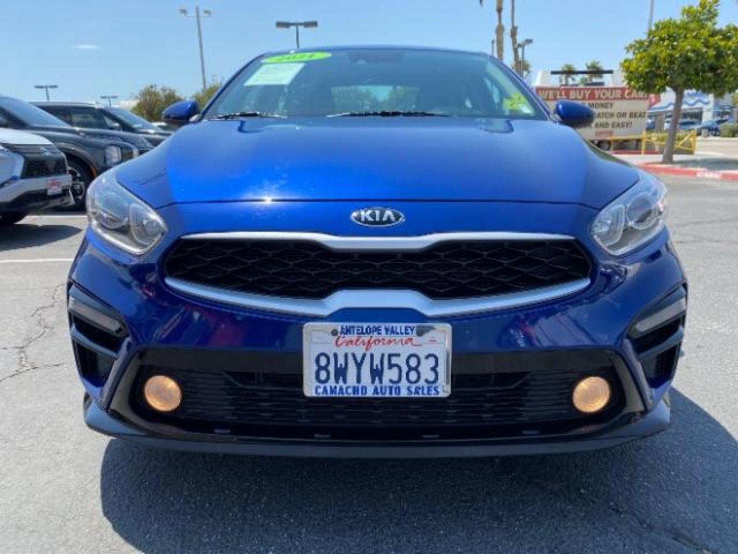 2021 BLUE Kia Forte (3KPF24AD1ME) with an 4-Cyl 2.0 Liter engine, Automatic IVT transmission, located at 412 Auto Vista Drive, Palmdale, 93551, (661) 945-0620, 34.592636, -118.136681 - Photo#2