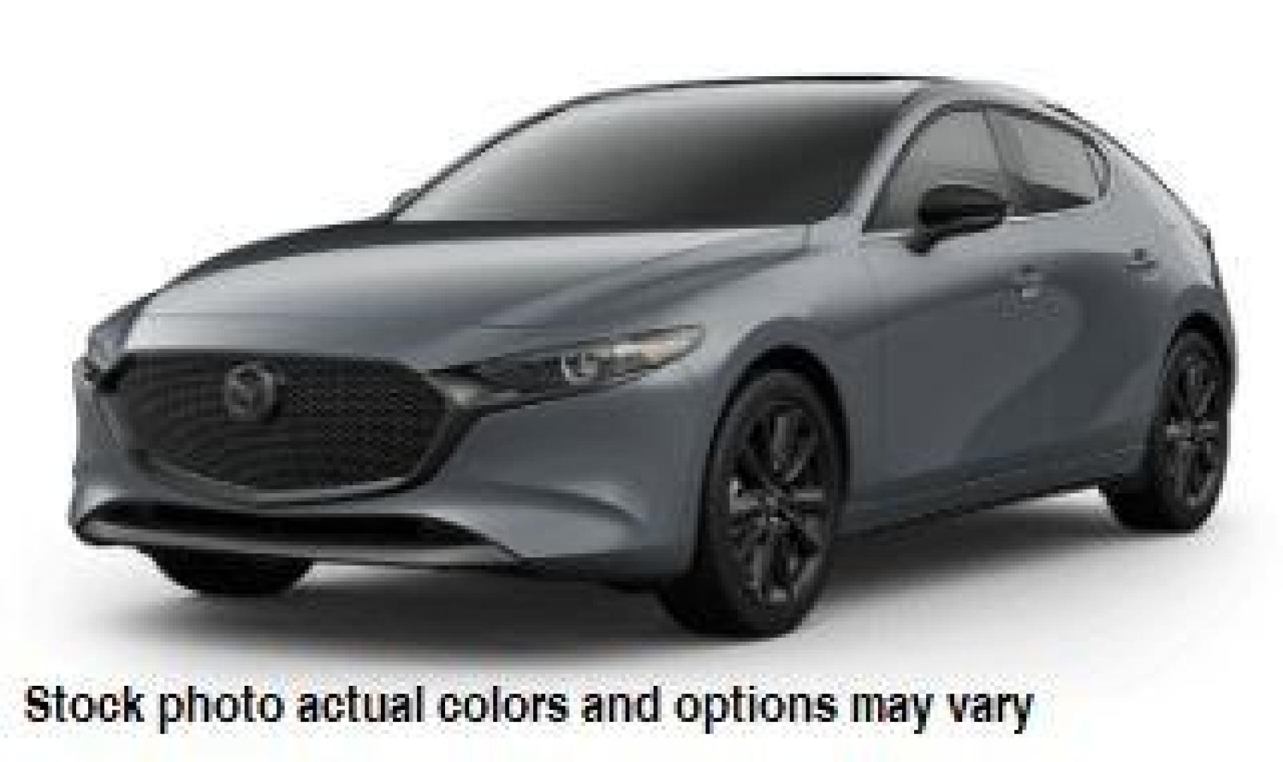 2021 GRAY Mazda Mazda3 Hatchback (JM1BPBML2M1) with an 4-Cyl SKYACTIV-G 2.5 Liter engine, Automatic 6-Spd SKYACTIV-Drive w/Manual transmission, located at 412 Auto Vista Drive, Palmdale, 93551, (661) 945-0620, 34.592636, -118.136681 - Photo#0