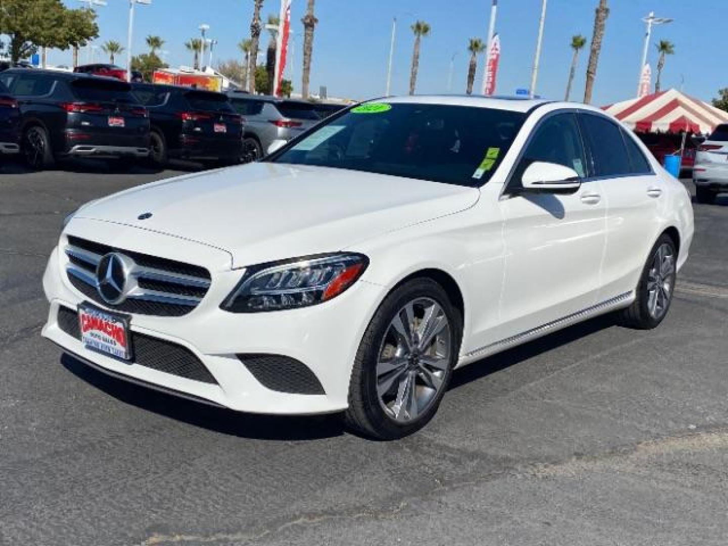 2021 WHITE Mercedes-Benz C-Class (W1KWF8DB2MR) with an 4-Cyl Turbo 2.0 Liter engine, Automatic 9-Spd 9G-Tronic transmission, located at 412 Auto Vista Drive, Palmdale, 93551, (661) 945-0620, 34.592636, -118.136681 - Photo#2