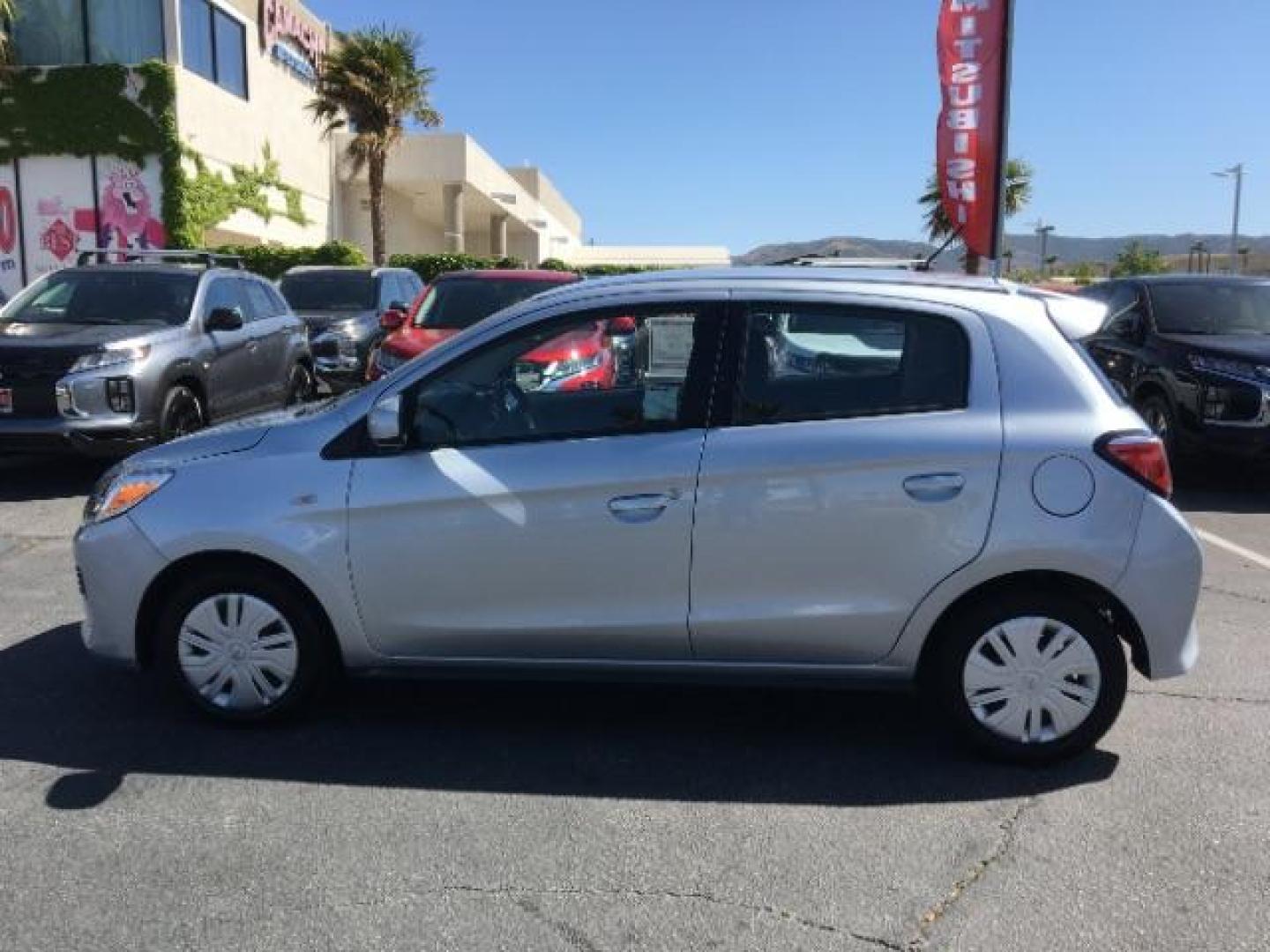 2021 SILVER Mitsubishi Mirage (ML32AUHJ9MH) with an 3-Cyl 1.2 Liter engine, Automatic CVT transmission, located at 412 Auto Vista Drive, Palmdale, 93551, (661) 945-0620, 34.592636, -118.136681 - Photo#3