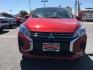 2021 RED Mitsubishi Mirage (ML32AUHJ2MH) with an 3-Cyl 1.2 Liter engine, Automatic CVT transmission, located at 412 Auto Vista Drive, Palmdale, 93551, (661) 945-0620, 34.592636, -118.136681 - Photo#1