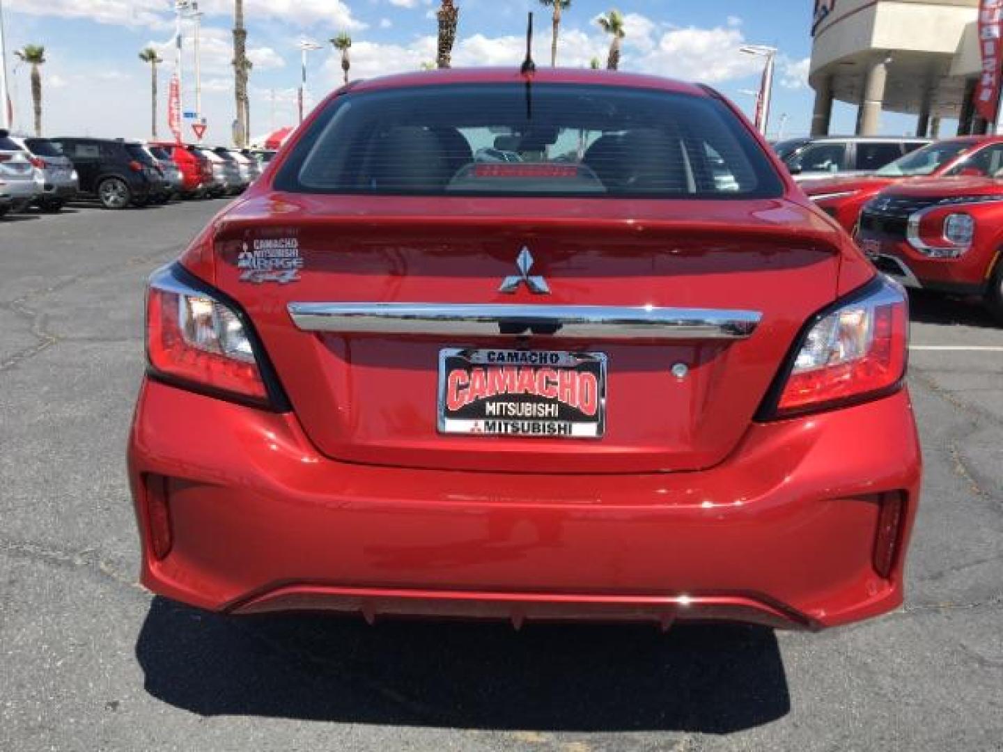 2021 RED Mitsubishi Mirage (ML32AUHJ2MH) with an 3-Cyl 1.2 Liter engine, Automatic CVT transmission, located at 412 Auto Vista Drive, Palmdale, 93551, (661) 945-0620, 34.592636, -118.136681 - Photo#5