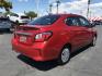 2021 RED Mitsubishi Mirage (ML32AUHJ2MH) with an 3-Cyl 1.2 Liter engine, Automatic CVT transmission, located at 412 Auto Vista Drive, Palmdale, 93551, (661) 945-0620, 34.592636, -118.136681 - Photo#6