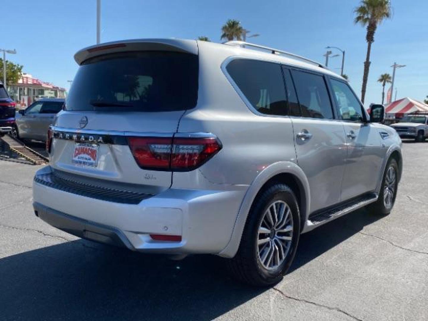 2021 SILVER Nissan Armada (JN8AY2BA3M9) with an V8 5.6 Liter engine, Automatic 7-Spd w/Overdrive Manual Mode transmission, located at 412 Auto Vista Drive, Palmdale, 93551, (661) 945-0620, 34.592636, -118.136681 - Photo#6