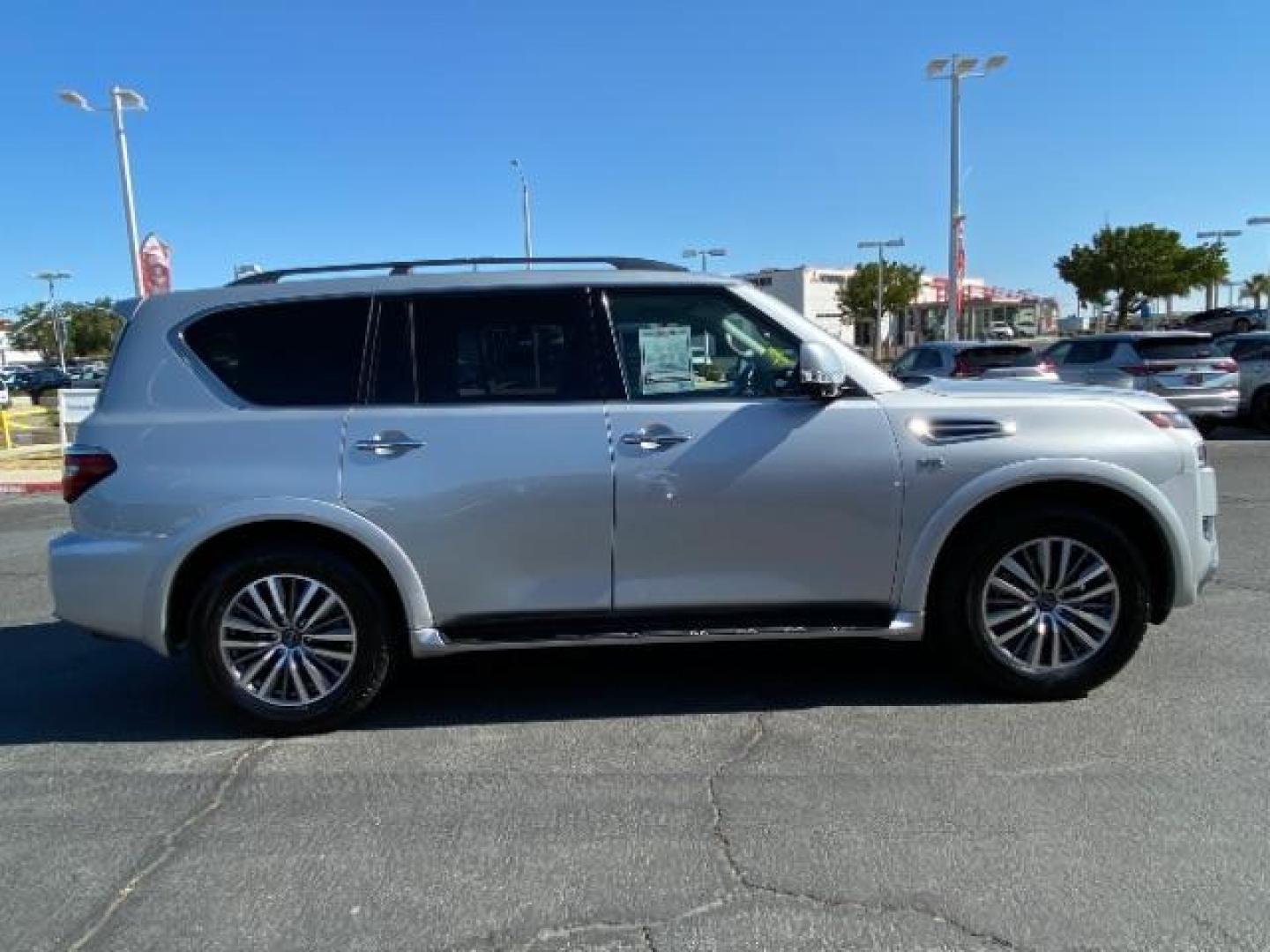 2021 SILVER Nissan Armada (JN8AY2BA3M9) with an V8 5.6 Liter engine, Automatic 7-Spd w/Overdrive Manual Mode transmission, located at 412 Auto Vista Drive, Palmdale, 93551, (661) 945-0620, 34.592636, -118.136681 - Photo#7