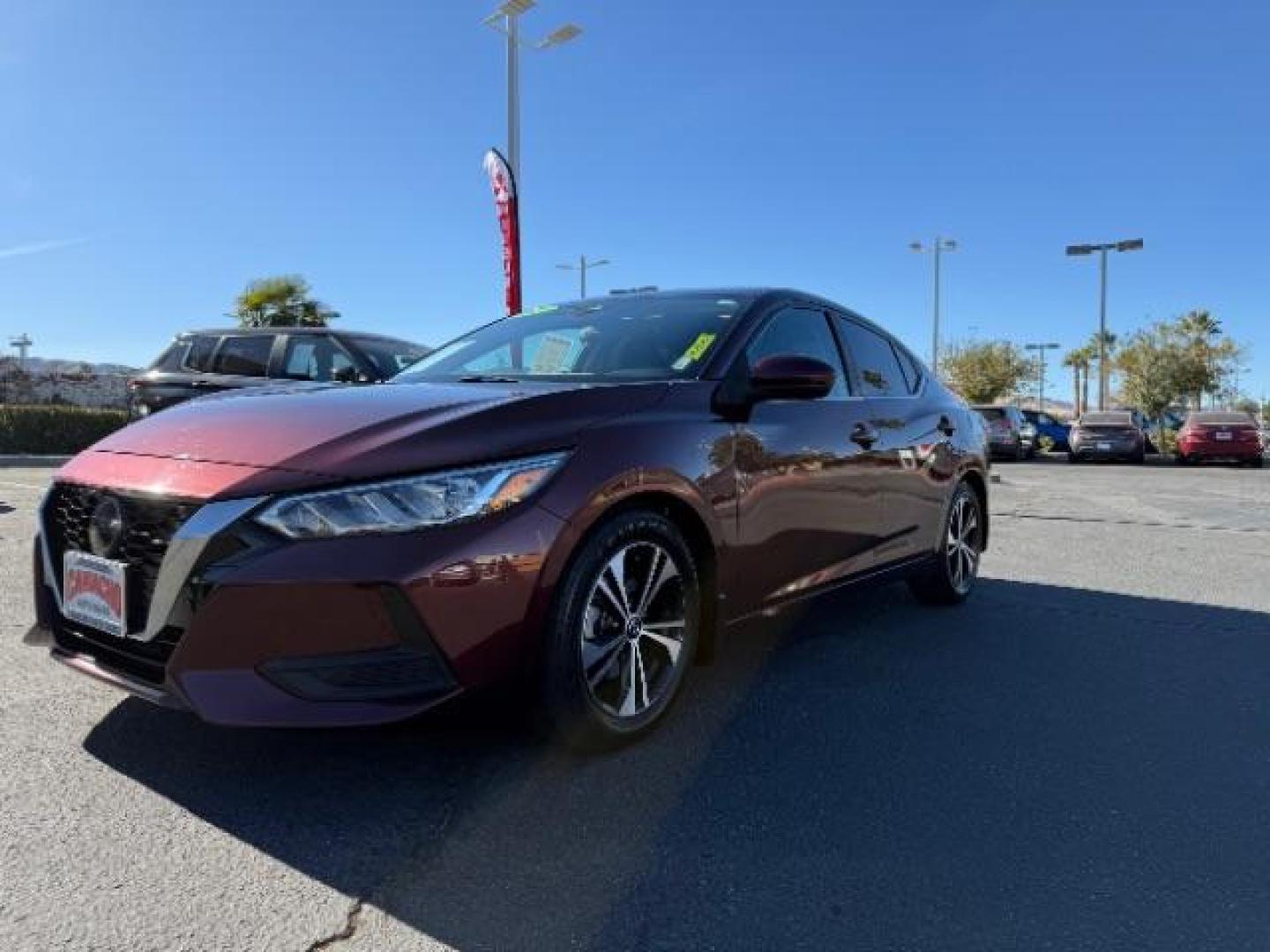 2021 BURGUNDY Nissan Sentra (3N1AB8CV2MY) with an 4-Cyl 2.0 Liter engine, Automatic CVT w/Xtronic transmission, located at 412 Auto Vista Drive, Palmdale, 93551, (661) 945-0620, 34.592636, -118.136681 - Photo#3