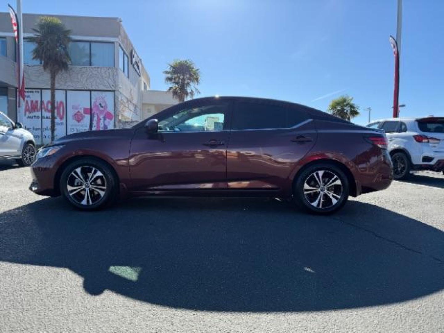 2021 BURGUNDY Nissan Sentra (3N1AB8CV2MY) with an 4-Cyl 2.0 Liter engine, Automatic CVT w/Xtronic transmission, located at 412 Auto Vista Drive, Palmdale, 93551, (661) 945-0620, 34.592636, -118.136681 - Photo#4