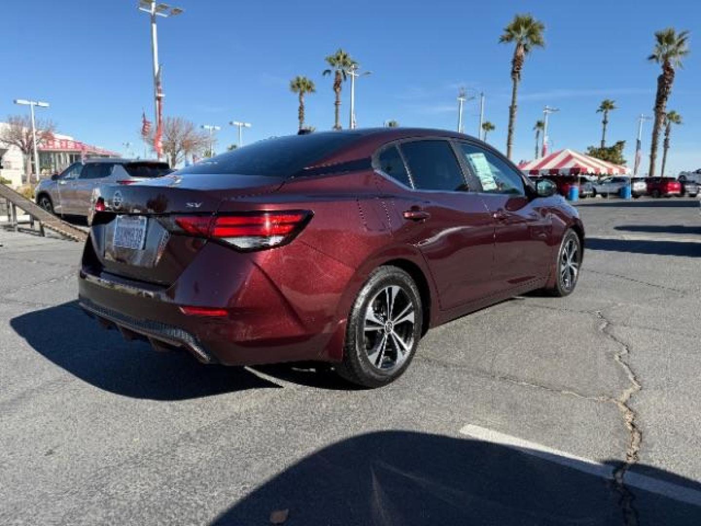 2021 BURGUNDY Nissan Sentra (3N1AB8CV2MY) with an 4-Cyl 2.0 Liter engine, Automatic CVT w/Xtronic transmission, located at 412 Auto Vista Drive, Palmdale, 93551, (661) 945-0620, 34.592636, -118.136681 - Photo#7