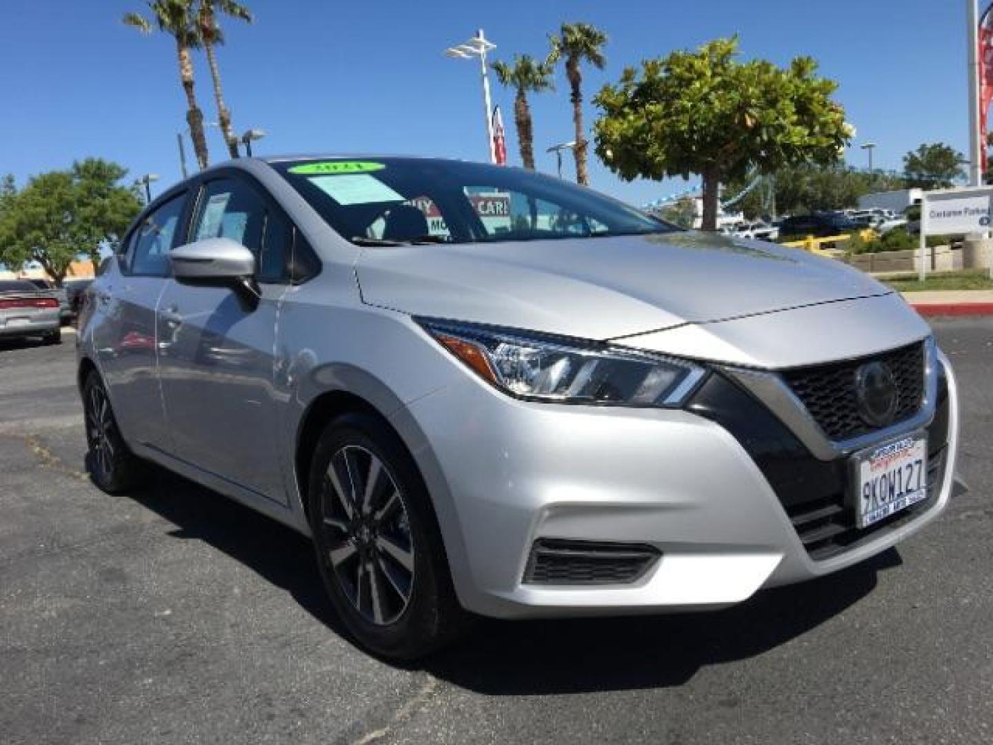 2021 SILVER Nissan Versa (3N1CN8EV3ML) with an 4-Cyl 1.6 Liter engine, Automatic CVT w/Xtronic transmission, located at 412 Auto Vista Drive, Palmdale, 93551, (661) 945-0620, 34.592636, -118.136681 - Photo#0