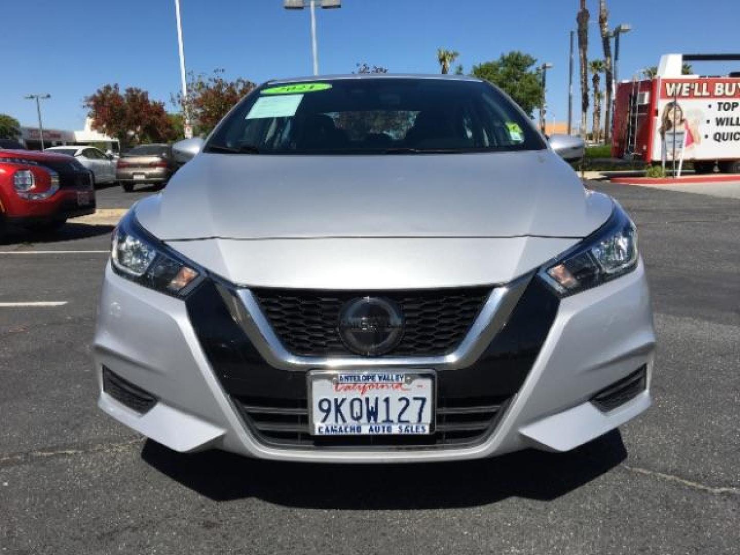 2021 SILVER Nissan Versa (3N1CN8EV3ML) with an 4-Cyl 1.6 Liter engine, Automatic CVT w/Xtronic transmission, located at 412 Auto Vista Drive, Palmdale, 93551, (661) 945-0620, 34.592636, -118.136681 - Photo#2