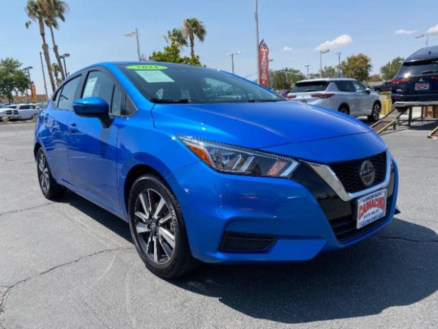 2021 BLUE Nissan Versa (3N1CN8EV2ML) with an 4-Cyl 1.6 Liter engine, Automatic CVT w/Xtronic transmission, located at 412 Auto Vista Drive, Palmdale, 93551, (661) 945-0620, 34.592636, -118.136681 - Photo#0