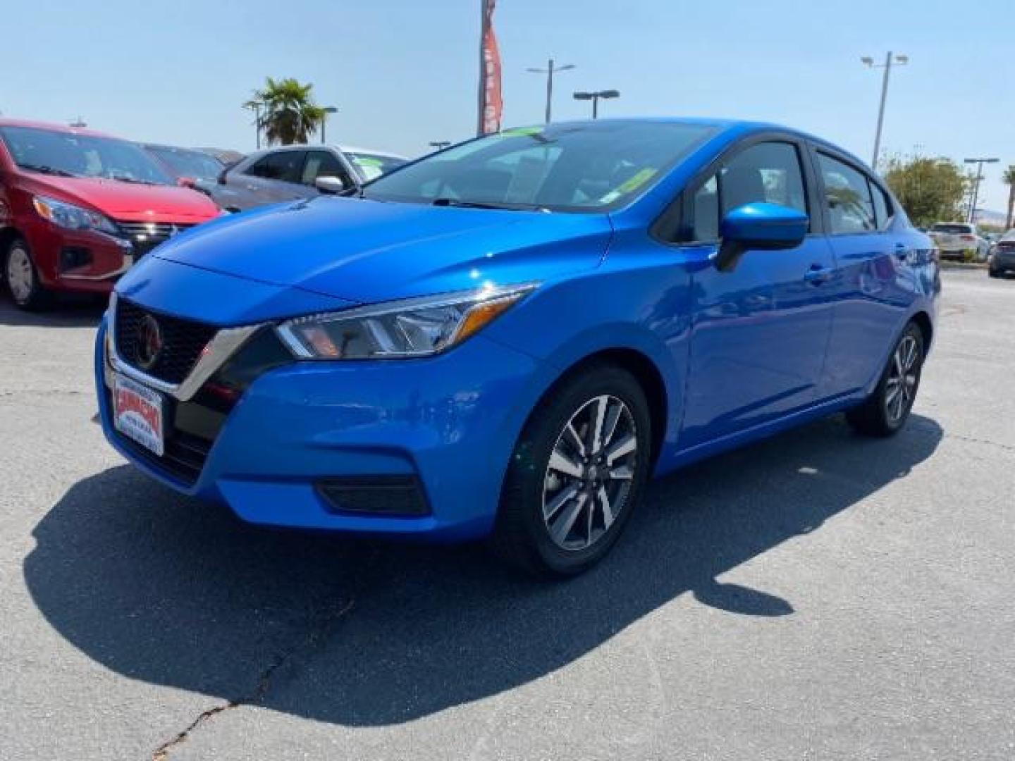 2021 BLUE Nissan Versa (3N1CN8EV2ML) with an 4-Cyl 1.6 Liter engine, Automatic CVT w/Xtronic transmission, located at 412 Auto Vista Drive, Palmdale, 93551, (661) 945-0620, 34.592636, -118.136681 - Photo#2