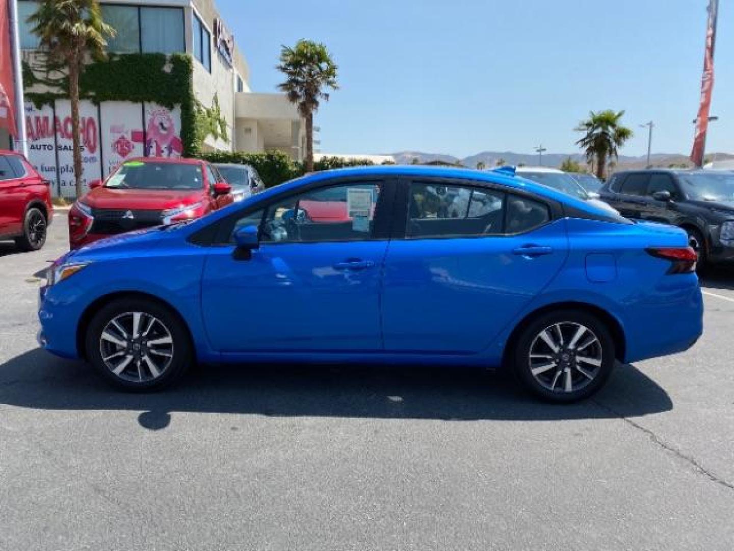 2021 BLUE Nissan Versa (3N1CN8EV2ML) with an 4-Cyl 1.6 Liter engine, Automatic CVT w/Xtronic transmission, located at 412 Auto Vista Drive, Palmdale, 93551, (661) 945-0620, 34.592636, -118.136681 - Photo#3