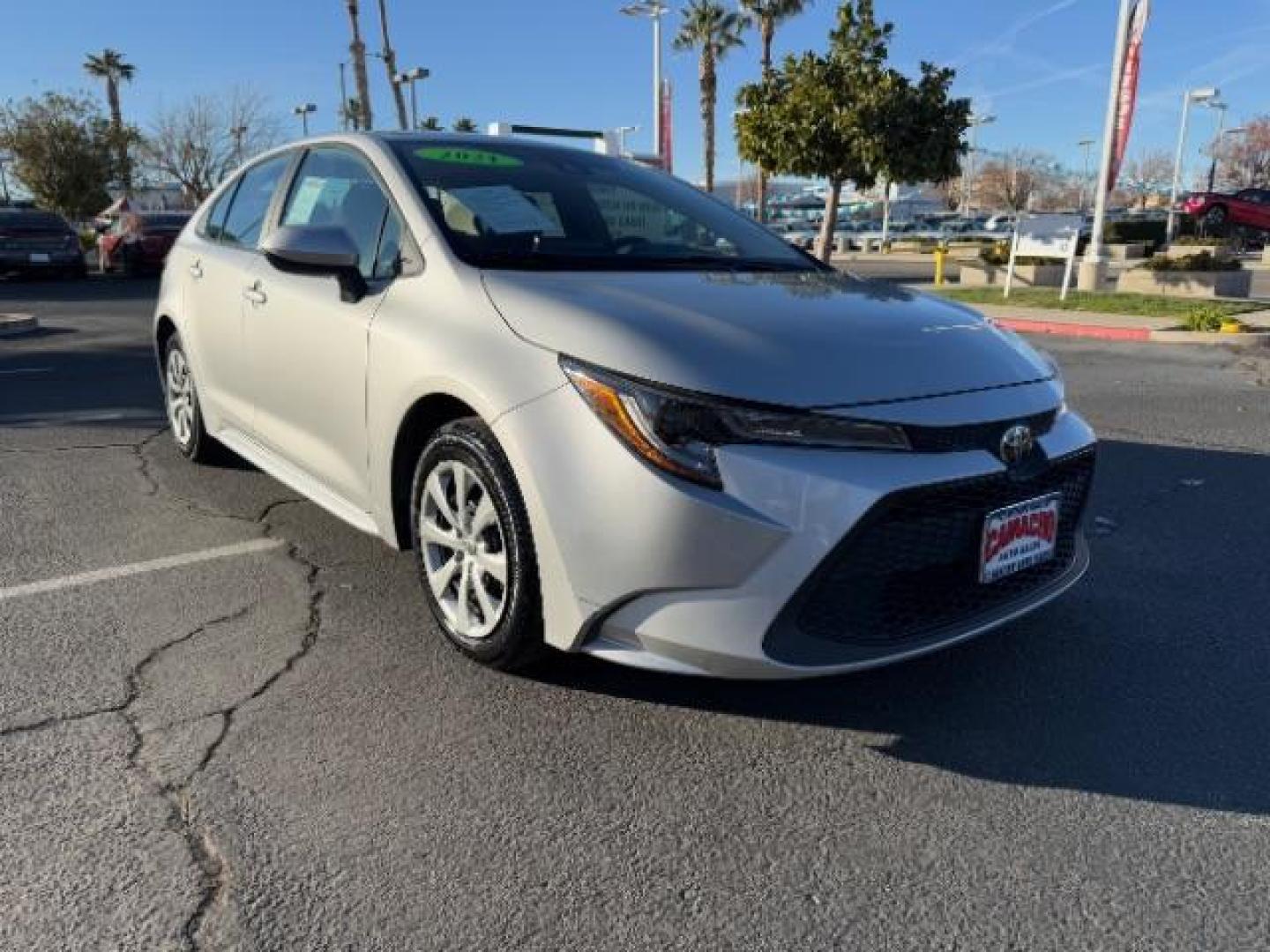 2021 SILVER Toyota Corolla (5YFEPMAE2MP) with an 4-Cyl 1.8 Liter engine, Automatic CVTi-S transmission, located at 412 Auto Vista Drive, Palmdale, 93551, (661) 945-0620, 34.592636, -118.136681 - Photo#0