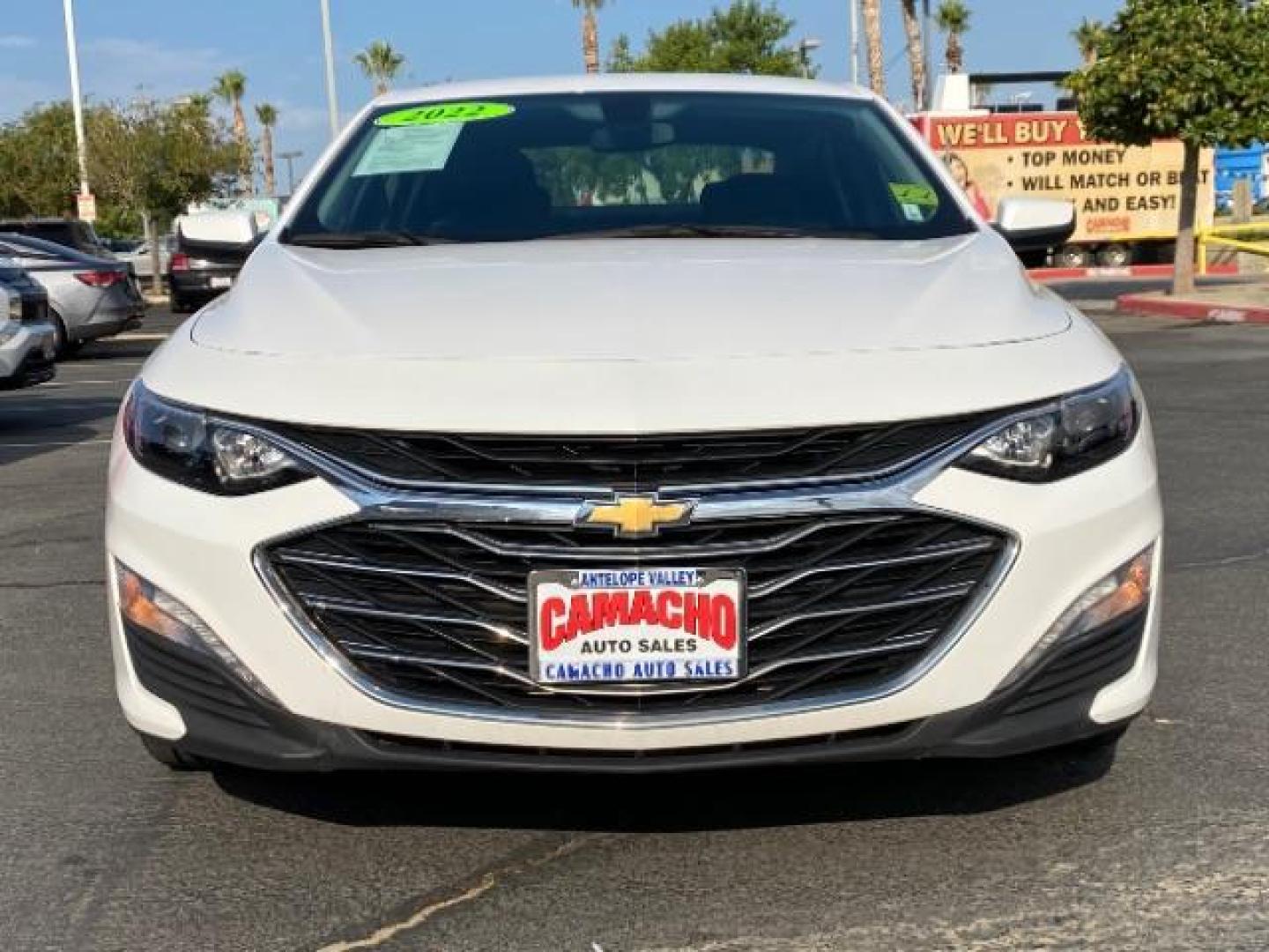 2022 WHITE Chevrolet Malibu (1G1ZD5ST6NF) with an 4-Cyl Turbo 1.5 Liter engine, Automatic CVT transmission, located at 412 Auto Vista Drive, Palmdale, 93551, (661) 945-0620, 34.592636, -118.136681 - Photo#2